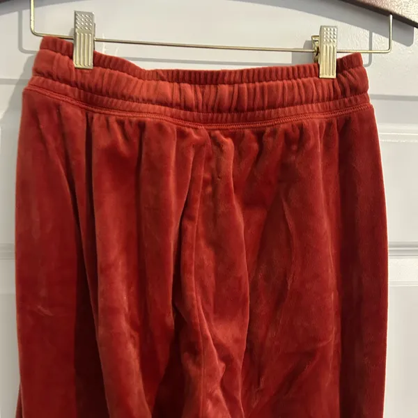 Aerie Velour Jogger Pants Rust Orange Brown Size XS - Image 11