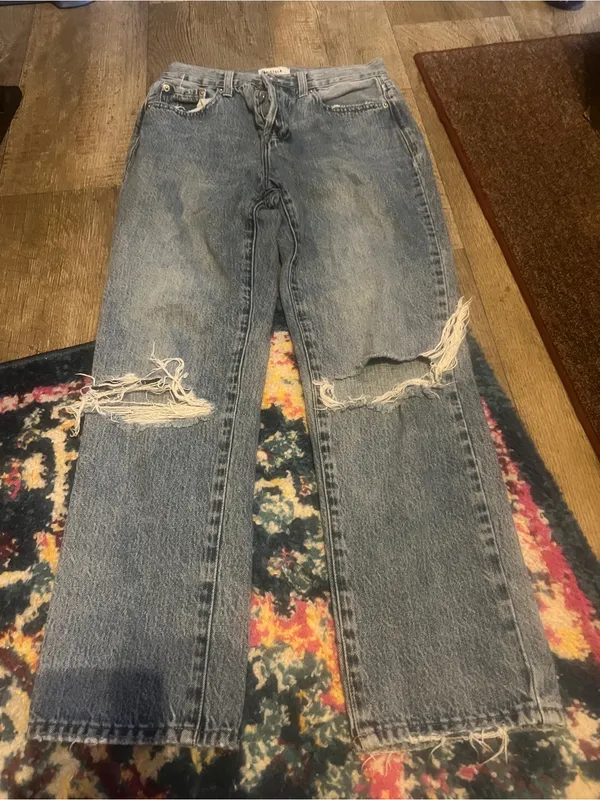Pistola Women's Distressed Straight-Leg Jeans – Light Blue - Image 5