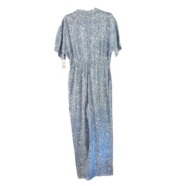 89th + Madison Womens M Paisley Blue‎ Monochrome Jumpsuit Romper - Image 8