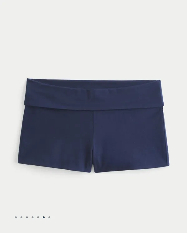 Hollister Callie Reversible Knit Shortie Shorts - Navy - Image 5