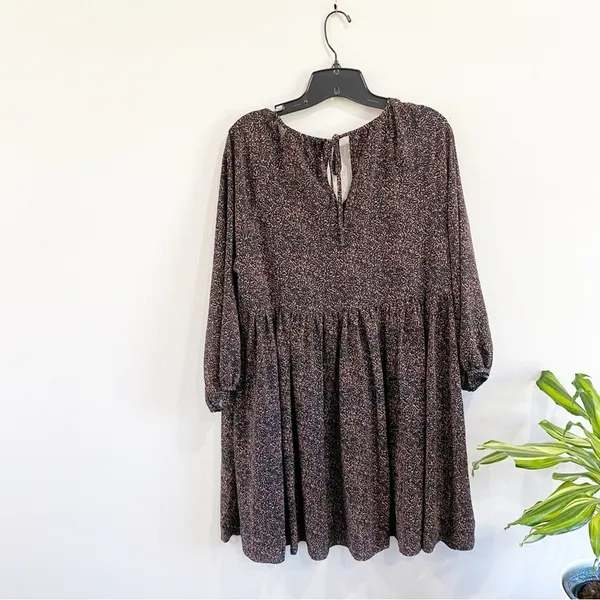 Madewell Crinkle Georgette V-Neck Babydoll Dress in Brushed‎ Texture Size M - Image 2