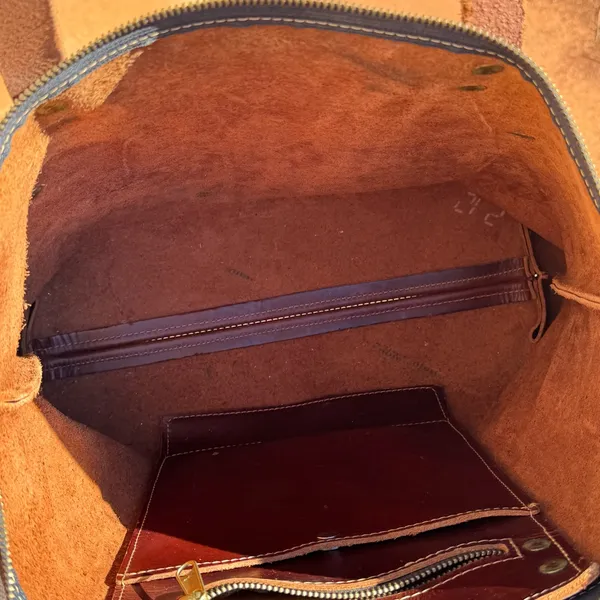 Lifetime Leather Co Brown Leather Large Tote Bag USA Handmade Zip Top - Image 12
