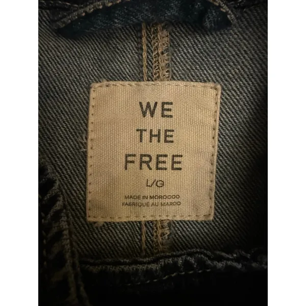 Free People Imogene Denim Officer Jacket in Ensign Wash Large Military Denim - Image 16