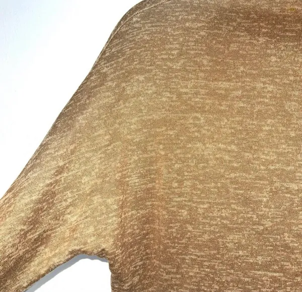 Banana Republic Mock Neck Thin Sweater Dark Tan Soft Knit - Image 3