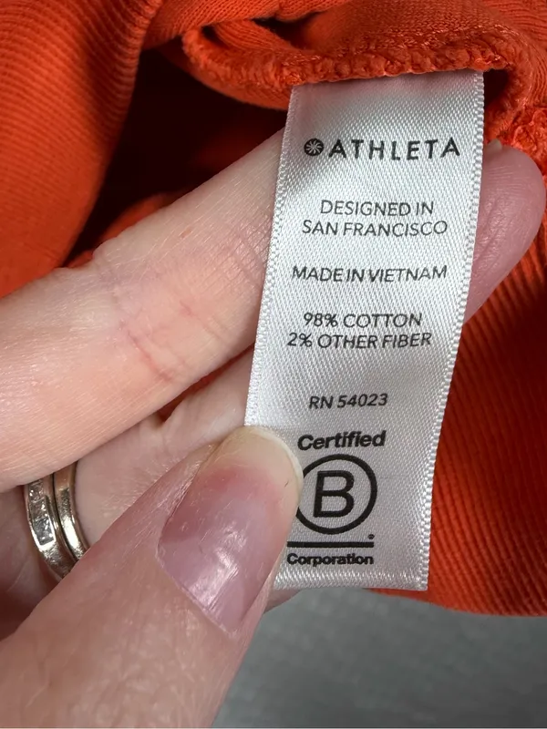 Athleta‎ Orange Sundown Puckered Sweatshirt - Image 4