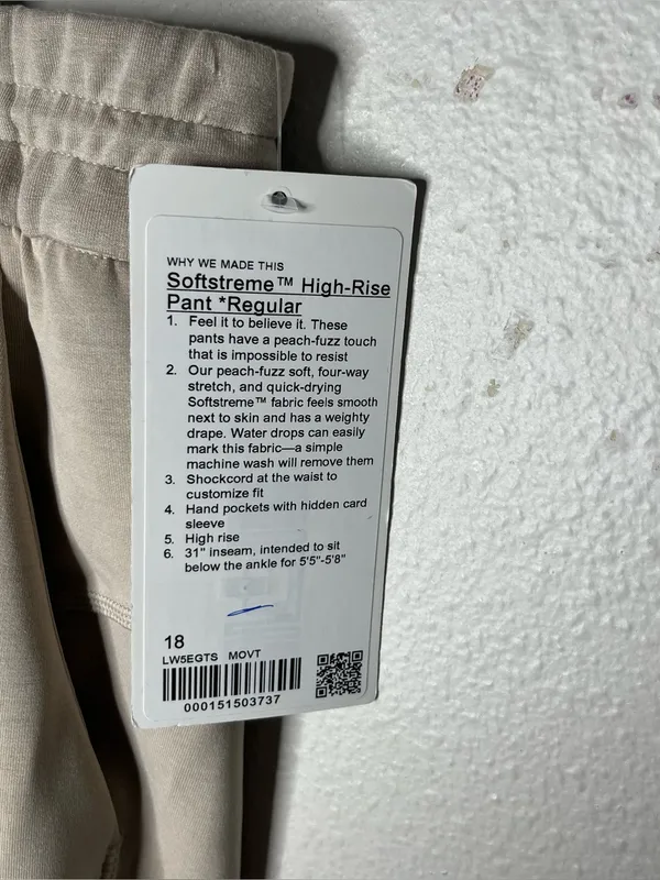 NEW Lululemon Softstreme High Rise Pant Regular in Mojave Tan - Image 7