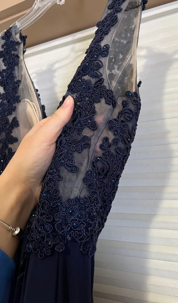 Sherri Hill Blue Prom Dress - Image 7