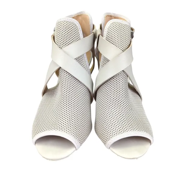 Joe's Jeans Women's Mesh Peep Toe Cross Strap Buckle Heel Sandal Size‎ 9M - Image 3