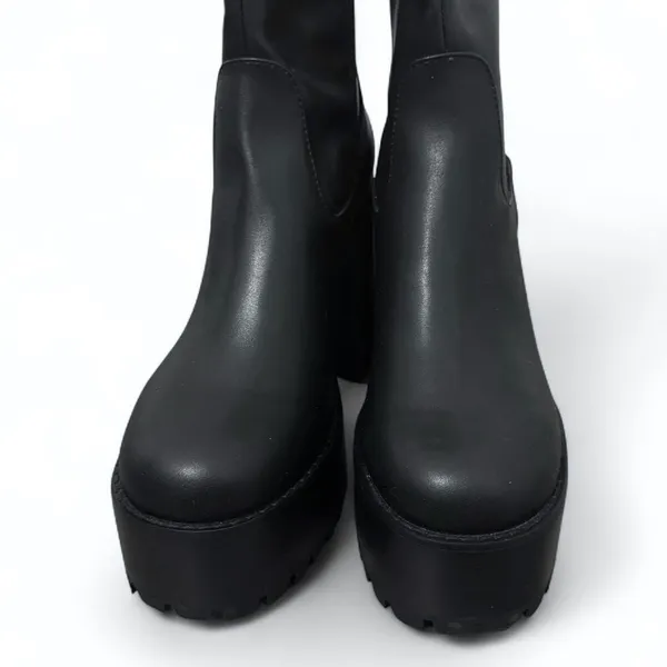 Princess polly platform mid calf chunky heel Garbo Boots Black - Image 3