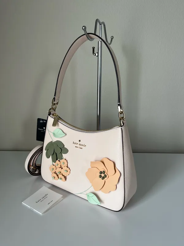 Kate Spade Margot Floral Applique Medium Shoulder Bag - Image 3