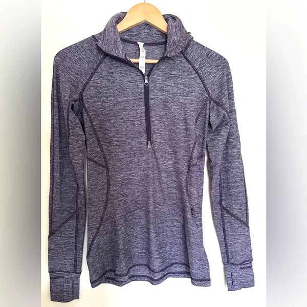 Lululemon athletica Race Your‎ Pace Violet Long Sleeve Jacket Half Zipper Sz 6 - Image 2