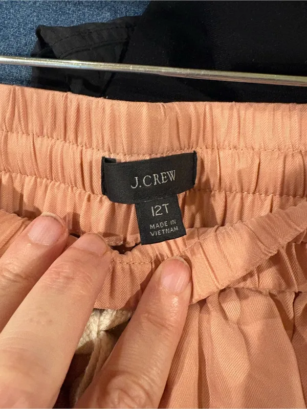 J. Crew eco cupro jogger pants sz 12 tall ballet pink new NWOT - Image 4