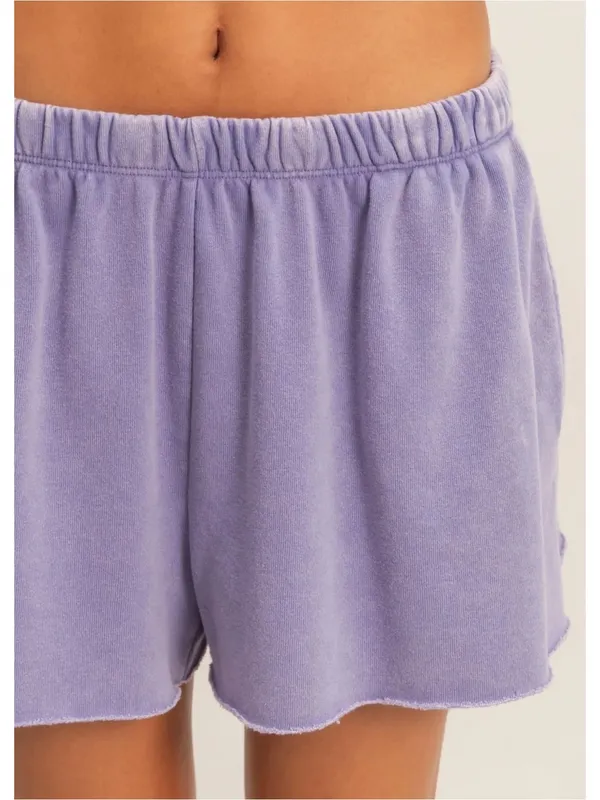 NEW Double Zero Lavender Mineral Wash French Terry Shorts – S/M/L - Image 6