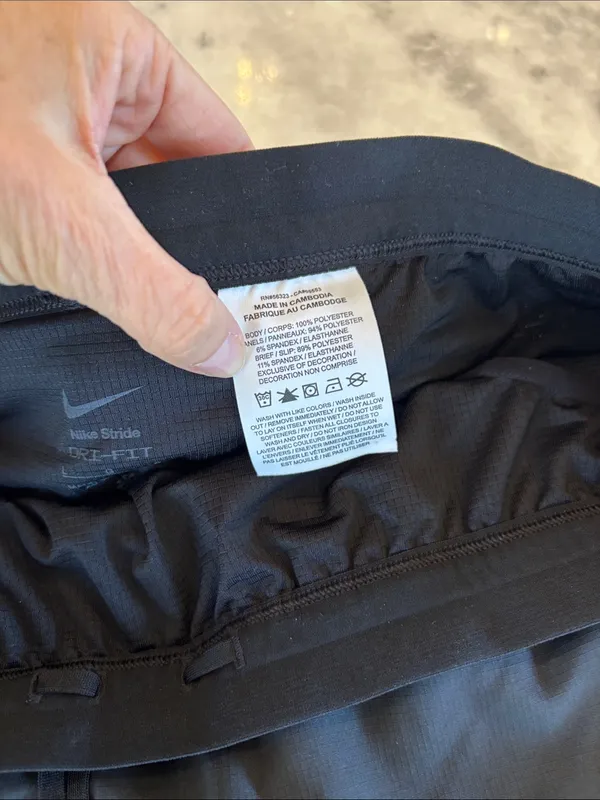 Nike Women's Athletic Shorts in Navy with Silver Swoosh - Image 4