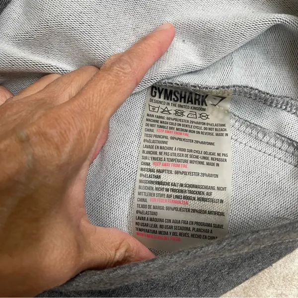 GYMSHARK Womens sz Small Light Gray Zip Pocket Thumbhole Hoodie Active Jacket‎ - Image 8