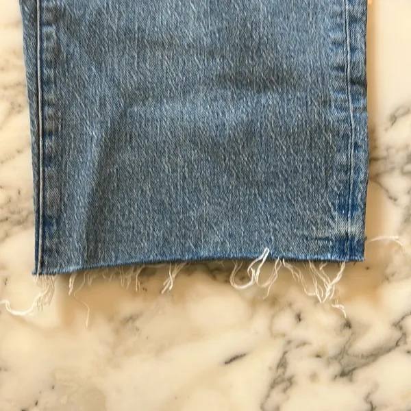 NWT Madewell curvy vintage jeans wide leg cropped 24 broken zipper needs replace - Image 16