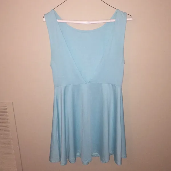 H&M Tiffany blue open back women’s dress - Image 2