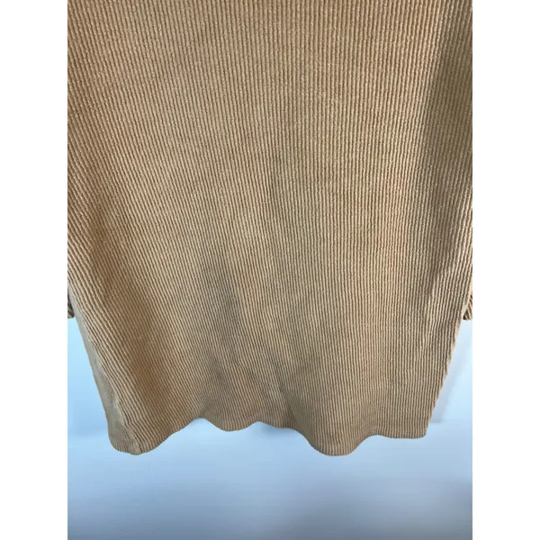 Reformation Jeans Tan Ribbed Knit Organic Cotton 3/4 Sleeve Top‎ Small Designer - Image 4