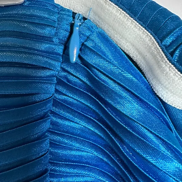 Hello‎ Molly Plisse Lovers Blue Mini Dress Pleats Strapless Homecoming Size 8 - Image 5