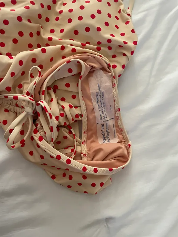 J.Crew Ruched one-piece swimsuit with side ties in red dot print - Image 10
