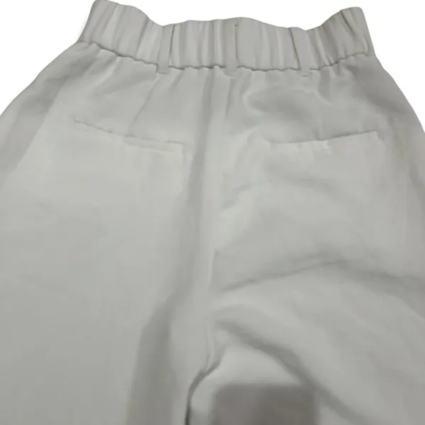 Aritzia Wilfred White High-Waisted Pleated Trousers - Image 6