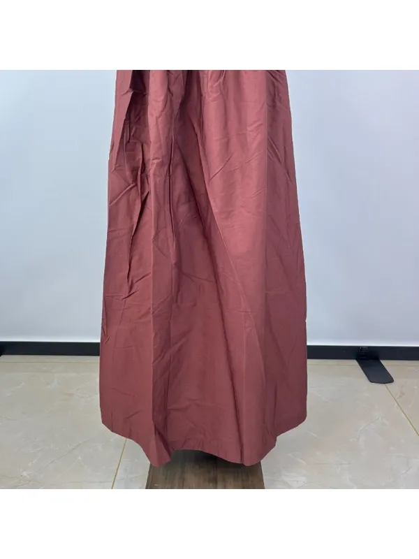 NWOT Farm Rio Cotton Sleeveless Midi Dress Brown and Ivory Sz L - Image 7