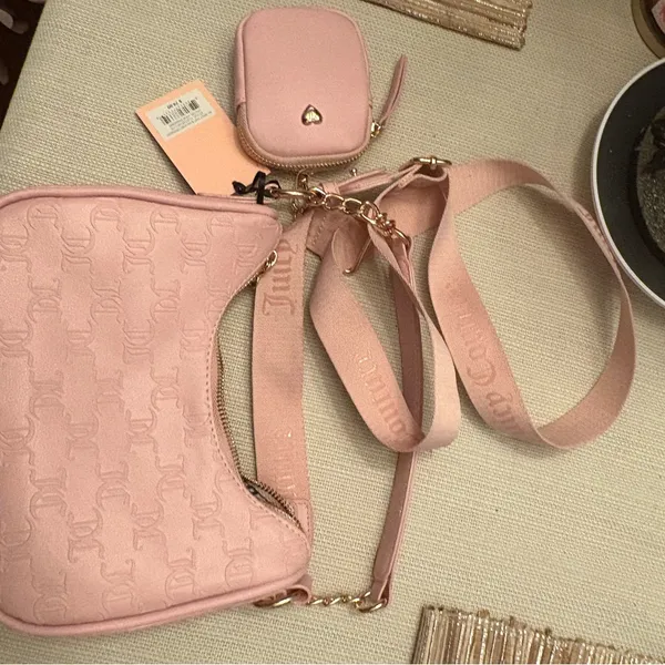 Juicy Couture Pink Crossbody Bag with Matching‎ Pouch - Image 3