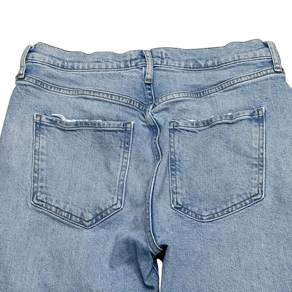 AGOLDE Riley High‎ Rise Straight Crop Jeans in Zephyr Size 28 Button Fly Raw Hem - Image 7