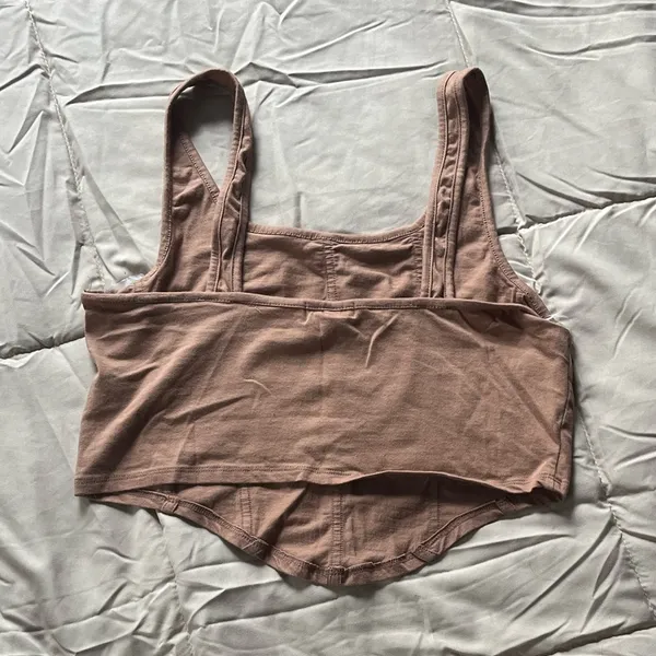 Derek Heart 🍂Tan bustier tank crop top🍂 - Image 2