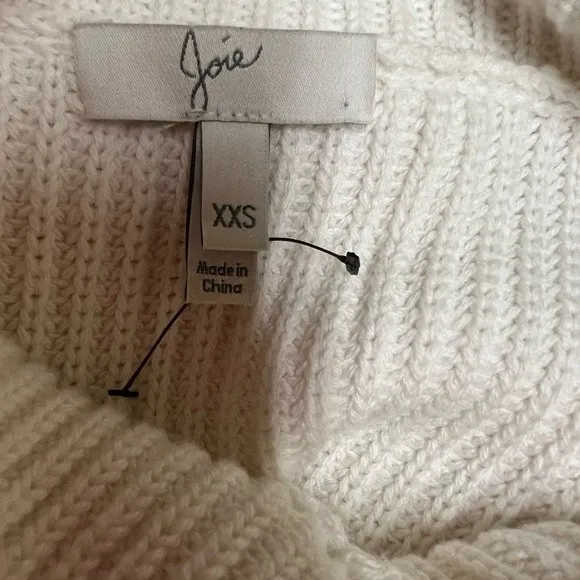 Joie Mock‎ Turtleneck Button Detail Sweater Cream XXS - Image 8