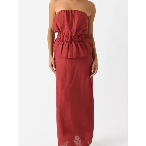 NWT Posse Aurelia Strapless Top Sz M Red Size M - Image 8