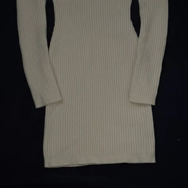 Hollister cream ribbed knit long sleeve dress, heavy, nice fabric - Image 3