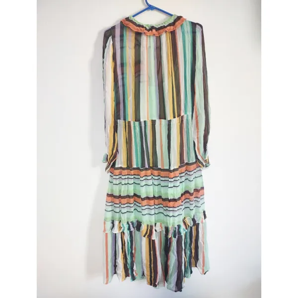 Anthropologie Marais Maxi Tiered Dress Printed Chiffon - Image 7