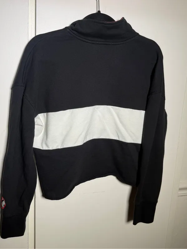 '47 Northeastern Black & Red Quarter-Zip Cropped Sweatshirt Womens Medium - Image 7