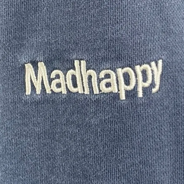 Madhappy Women's Navy Blue High Rise Embroidered Tapered Jogger Sweat Pants XS - Image 4