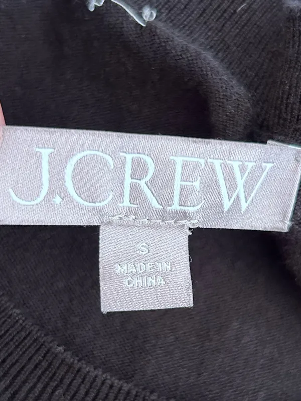 J.Crew Black Shrunken Tencel Lyocell-Blend T-Shirt Short Sleeve Size Small - Image 4