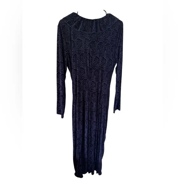 By Anthropologie Velvet Ruched Maxi Dress Navy - Image 6
