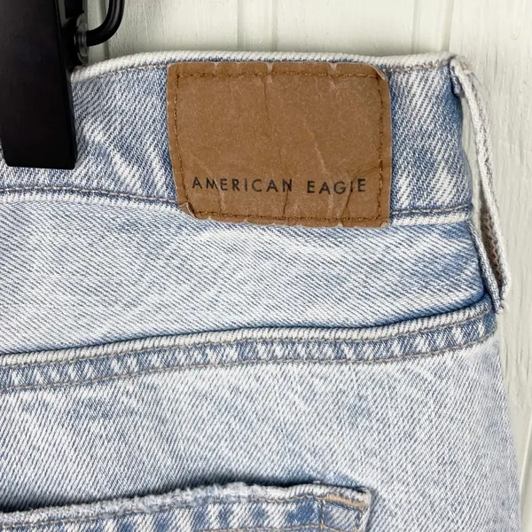 NEW American Eagle 90s Straight Jean Light Wash Denim Stretch Women's Size 18 - Image 11