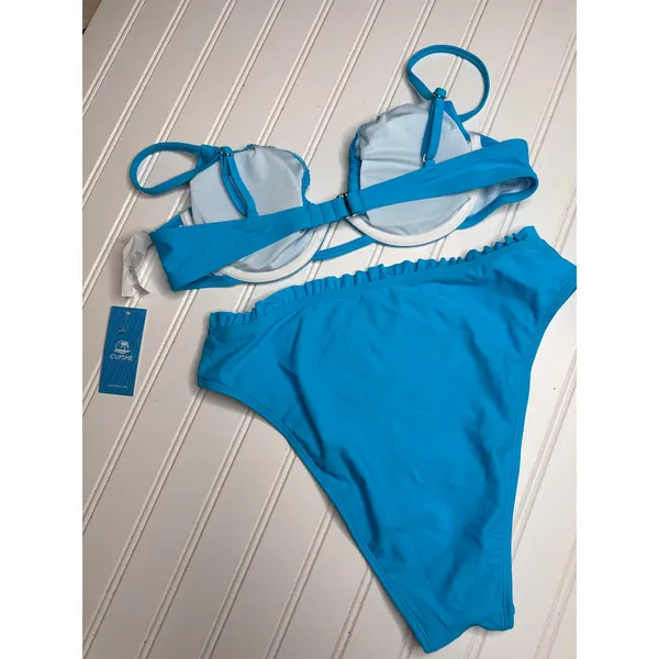 NWT Cupshe Lot of 2 Two Piece Bikinis 2-PC Bathing Suit Swim Beach Paddle Sz M - Image 9