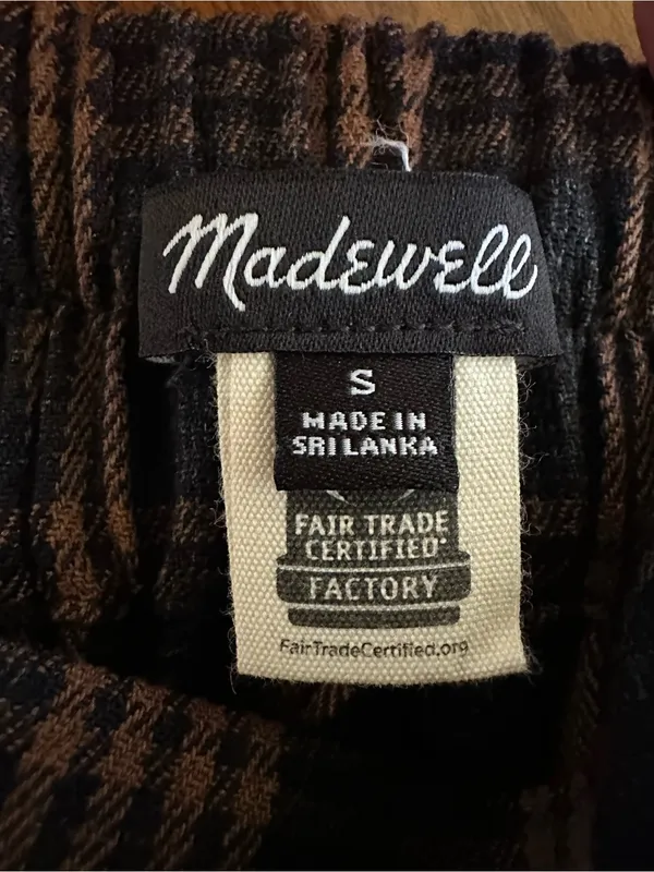 Madewell Plaid Double Breasted Mini Skirt Womens Medium MA984 - Image 4
