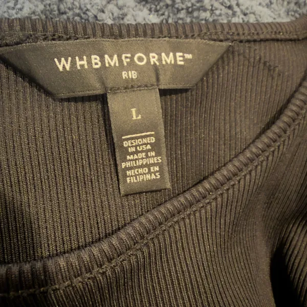 WHBM FORME Black Rib Midi Bodycon Cutout Cocktail Dress sz LRG LBD nwot - Image 7