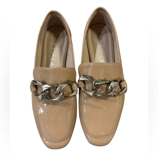 Carvela KURT GEIGER REBEL LOAFER BLUSH PATENT CHAIN size 36.5 US 6.5 - Image 4