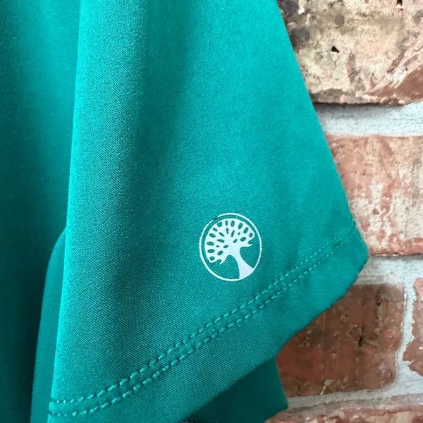 Healing Hands HH Works Hunter Green Scrub Top Size 1X Stretch Nursing Healthcare - Image 2
