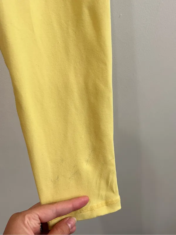 ECHT Butter Yellow High-Waist Sculpting Leggings S - Image 6