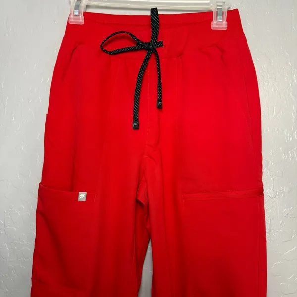 Fabletics High-Rise On-Call Scrub Joggers Goji Red Pants XS Regular Extra Small⁠ - Image 3