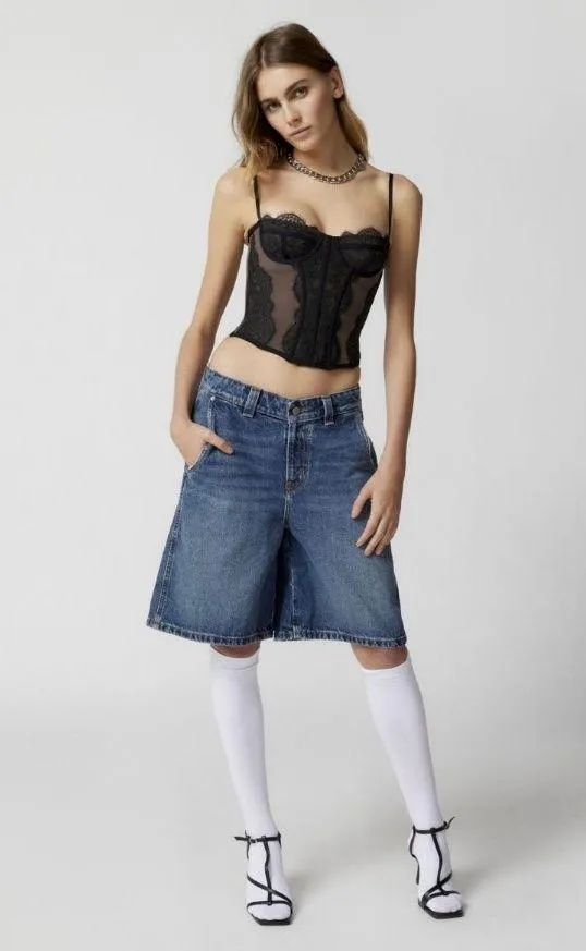 Urban Outfitters Modern Love Black Corset Top - Image 4
