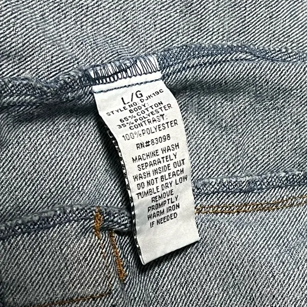 L Ci Sono Blue Gray Polyester DenimJean Jacket Sweatshirt Autumn Casual Women’s - Image 4