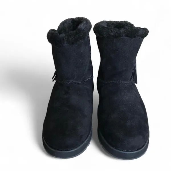 Skechers Black Keepsakes Tribute Faux Fur Lined Concho Tassel Ankle Boots SZ 9 - Image 4
