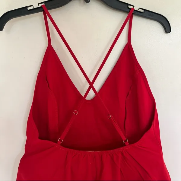NWT‎ Elia - Cher Knee Length Dress Cross Back Red Size 8-10 Zip Up Back - Image 12