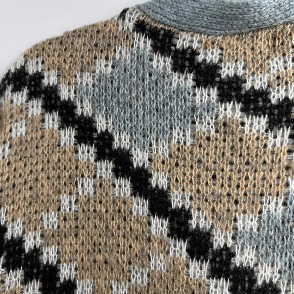 Petal + Pup Rasmus Cardigan M Geometric Longline Oversized Chunky Knit Duster - Image 6